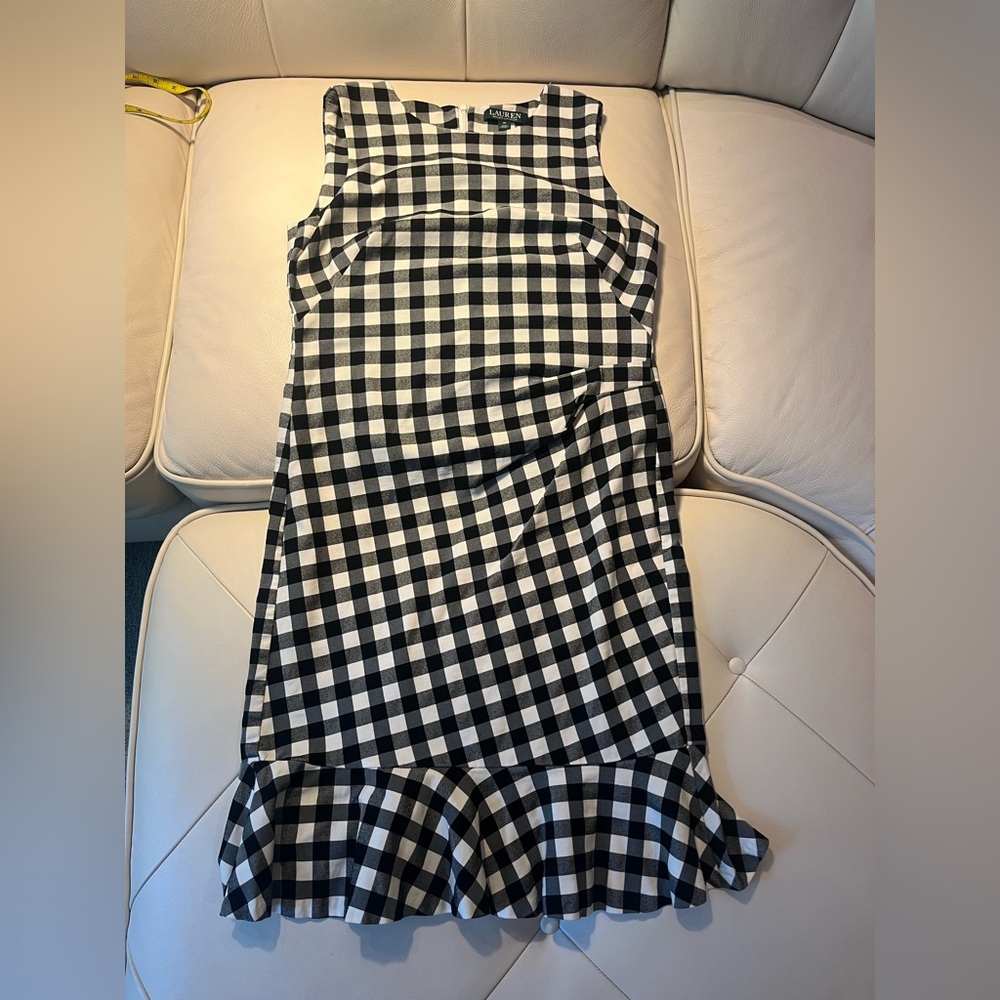 Ralph Lauren Black and White Plaid Dress